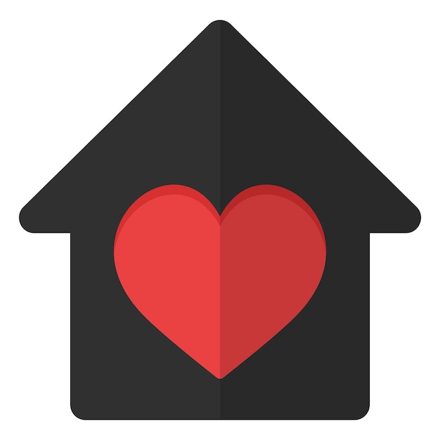 Icono plano de una casa encantadora aislado sobre un fondo blanco