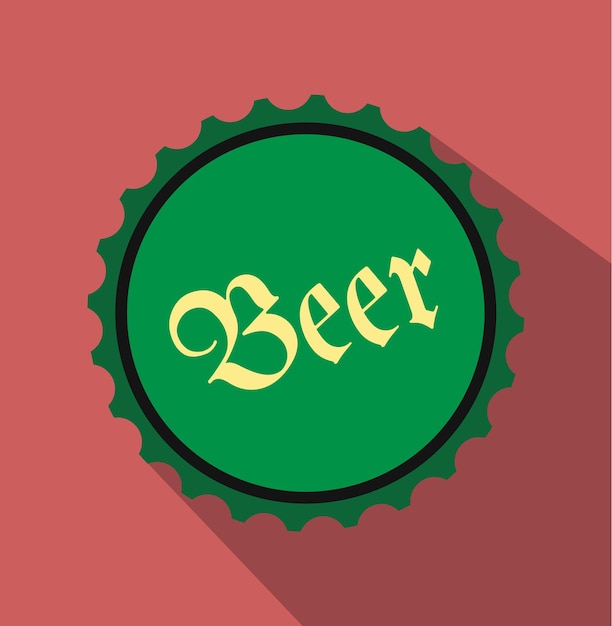 Vector icono plano de cerveza para dispositivos web y móviles