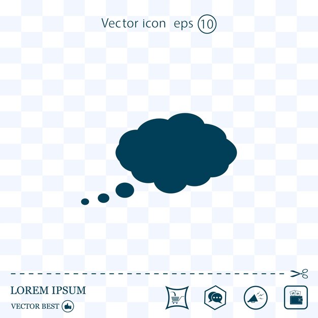 Icono plano de chat con sombra Vector EPS 10