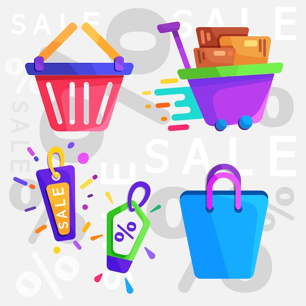icono plano de compras