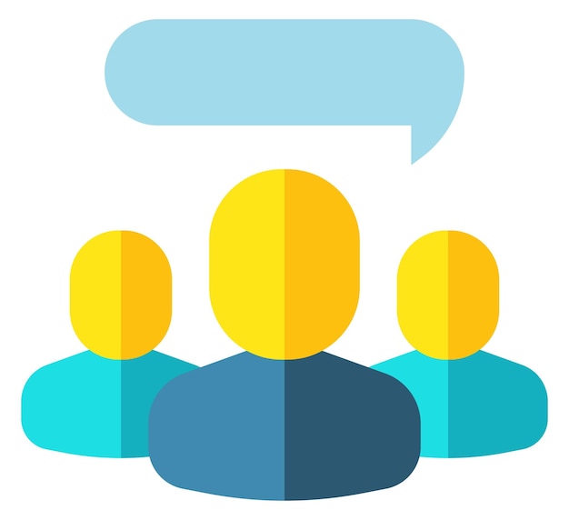Ícono plano de comunicación social La gente habla símbolo