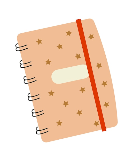 Vector icono plano diario y cuaderno