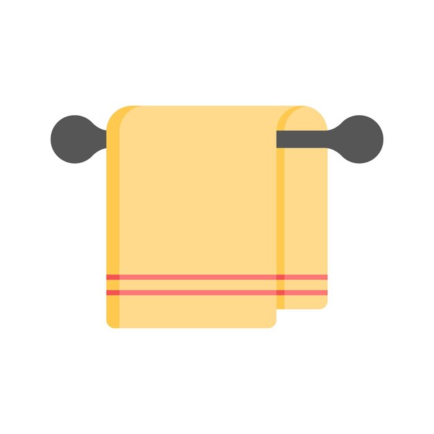 Icono plano editable de la herramienta de limpieza del cuerpo de la toalla