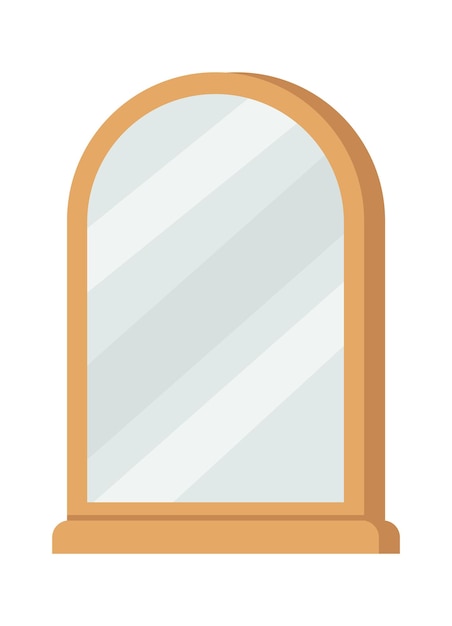 Icono plano de espejo de pared moderno Vidrio transparente
