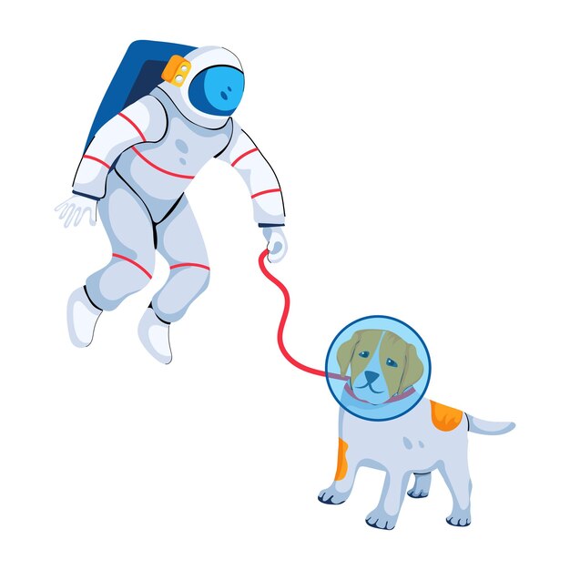 Icono plano fácil de usar de astronauta