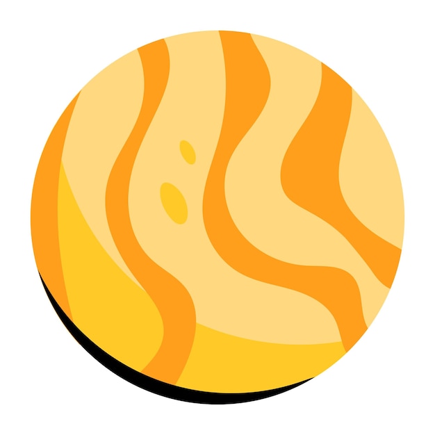 Icono plano fácil de usar de Júpiter.