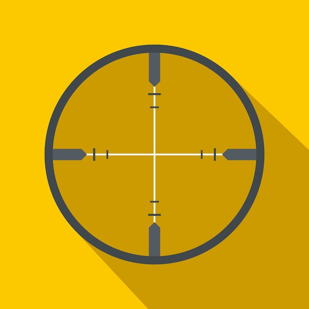Icono plano en forma de cruz sobre un fondo amarillo
