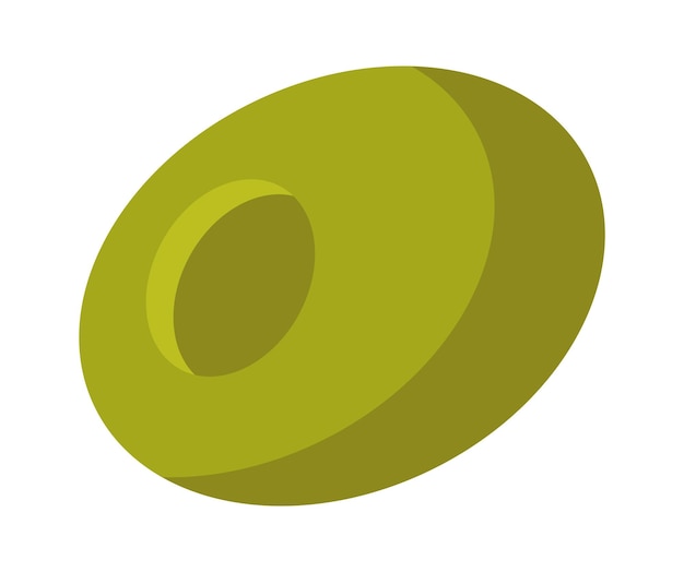 Icono plano de fruta de aceituna verde Alimentos orgánicos