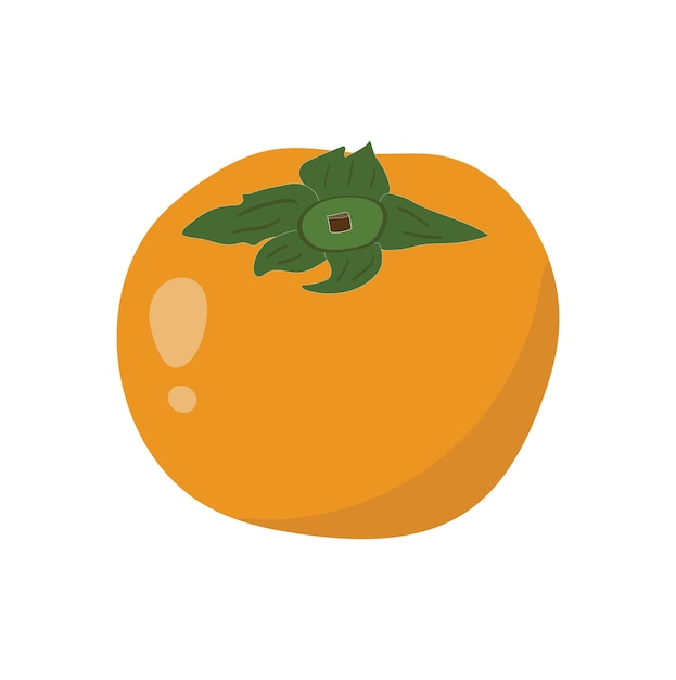 Vector icono plano de la fruta de persimmon