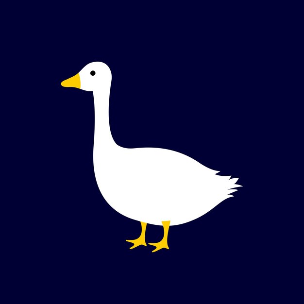 icono plano de ganso símbolo del día de San Martín elemento de diseño vectorial