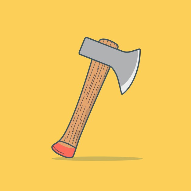 Icono plano de hacha para la web Diseño vectorial sencillo de signos de hacha o leñador