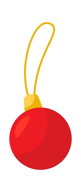 Vector icono plano de juguete de árbol de navidad