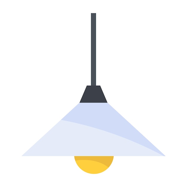 Un icono plano de lámpara de techo.