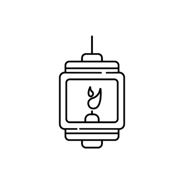 Icono plano de linternas de Ramadán