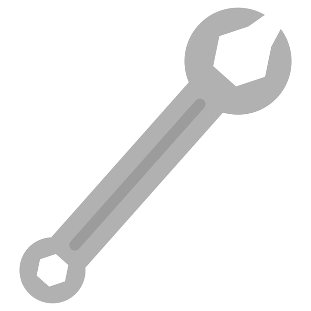 Icono plano de llave para proyectos de diseño gráfico aislados en fondo blanco