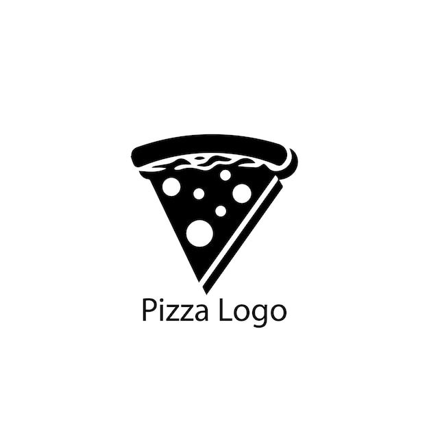 Vector icono plano del logotipo de la rebanada de pizza