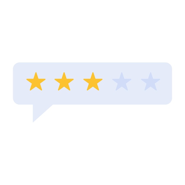 Icono plano de moda de un mensaje de chat