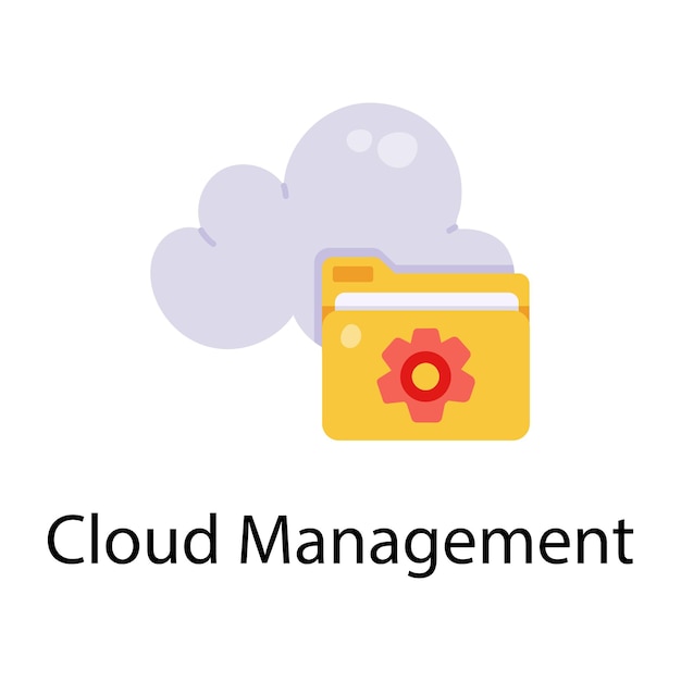 Icono plano de moda del procesamiento en la nube