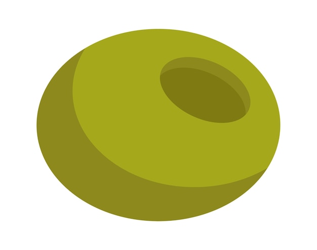 Icono plano de oliva Snack para fiesta Verdura sabrosa Nutrición equilibrada