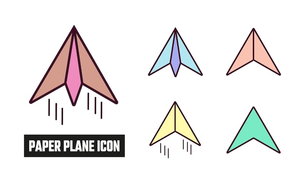 Icono de plano de papel Ilustración vectorial Icono de color lineal del plano de papel
