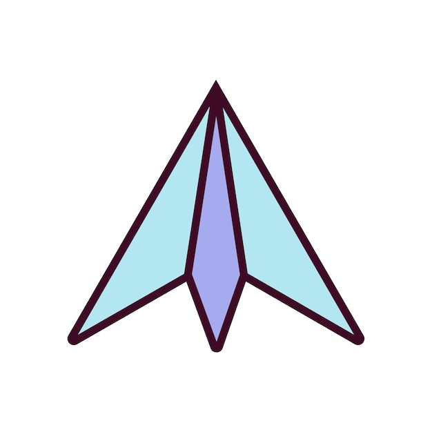 Icono de plano de papel Ilustración vectorial Icono de color lineal del plano de papel