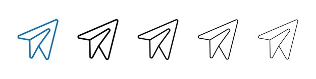 Icono de plano de papel Logotipo vectorial de esquema para la aplicación web