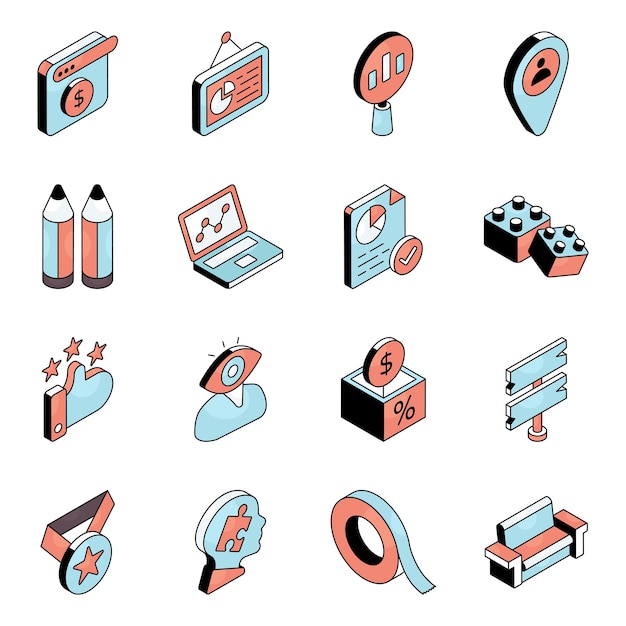 Icono plano del paquete de finanzas