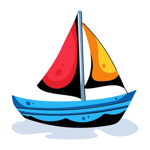 Icono plano personalizable de velero