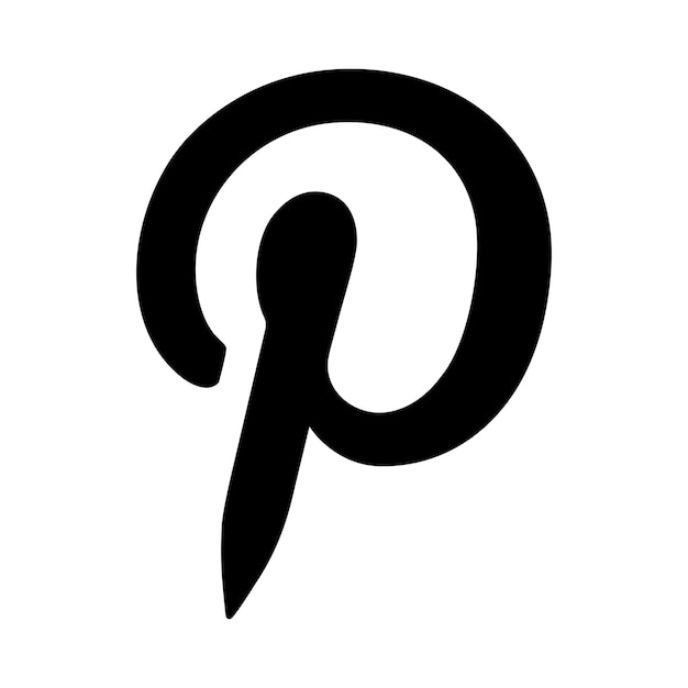 Icono plano de Pinterest