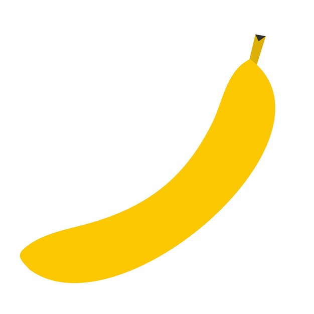 Icono plano de plátano aislado sobre fondo blanco