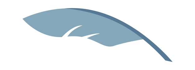 Vector icono plano de pluma de ave
