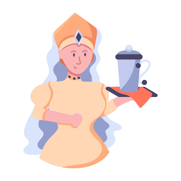 Icono plano premium de reina