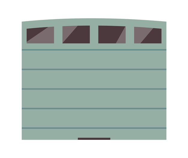 Icono plano de la puerta de la puerta del garaje automatizado Entrada del almacén