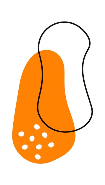Icono plano de puntos abstractos dibujados a mano