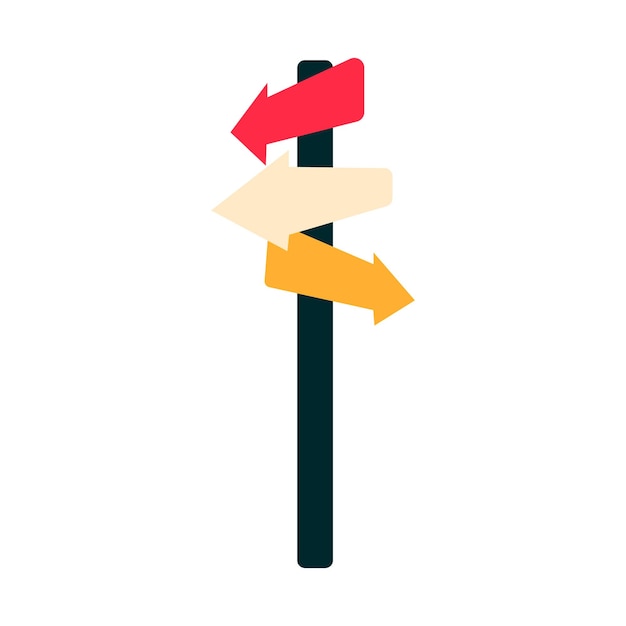 Icono plano de Roadsign Elemento vectorial de color de la colección de camping Icono creativo de Roadsign para plantillas de diseño web e infografías