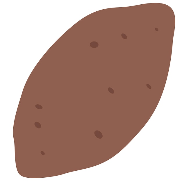 Icono plano sencillo de patata dulce fresca