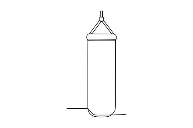 Icono de plano de un solo dibujo de línea continua de bolsa puch Símbolo de contorno para diseño de aplicaciones web o móviles