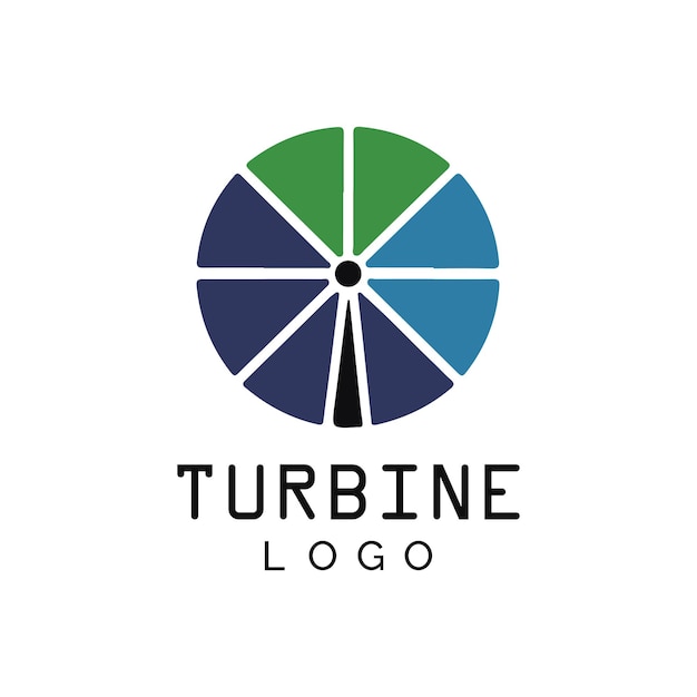 Icono plano de la turbina eólica con recorrido editable y píxel perfecto