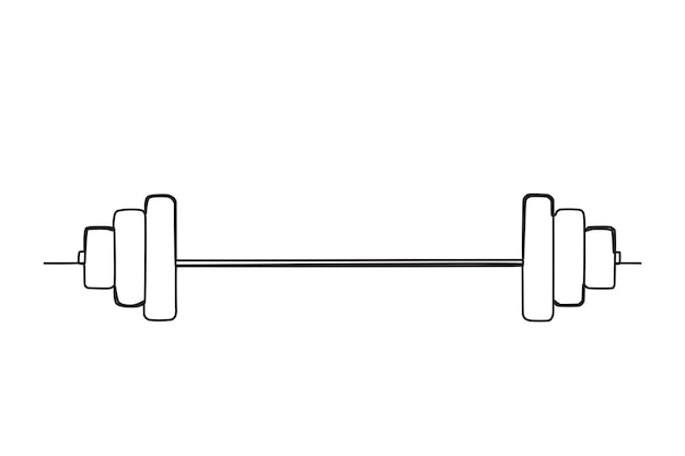 Icono de plano de un único dibujo de línea continua de símbolo de contorno de barra para diseño de aplicaciones web o móviles