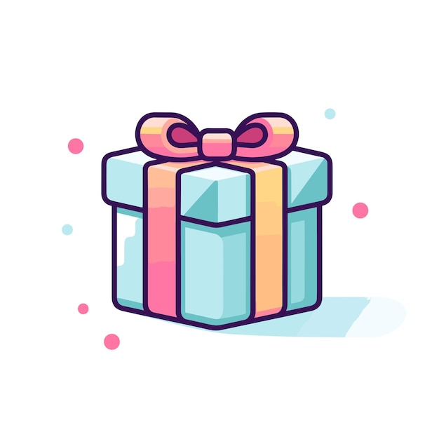 Icono plano vectorial de una caja de regalo bellamente envuelta con un lazo en la parte superior perfecta para cualquier ocasión