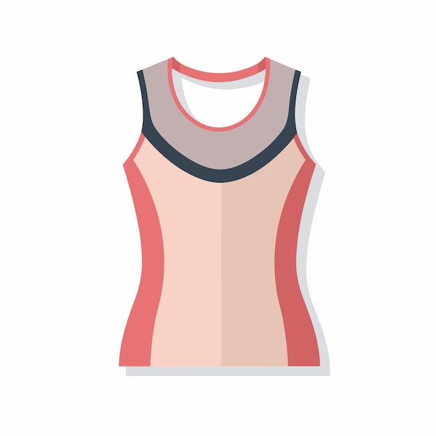 Vector icono plano vectorial una camiseta de mujer sobre un fondo blanco