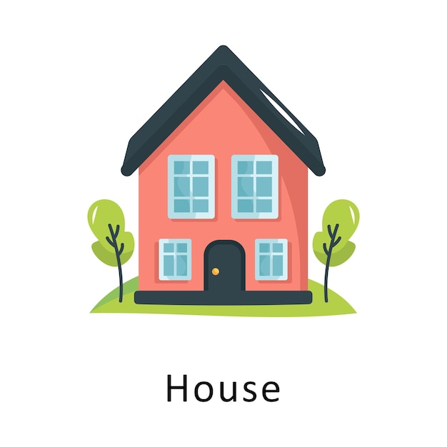 Icono plano vectorial de la casa Ilustración de diseño Símbolo en fondo blanco Archivo EPS 10