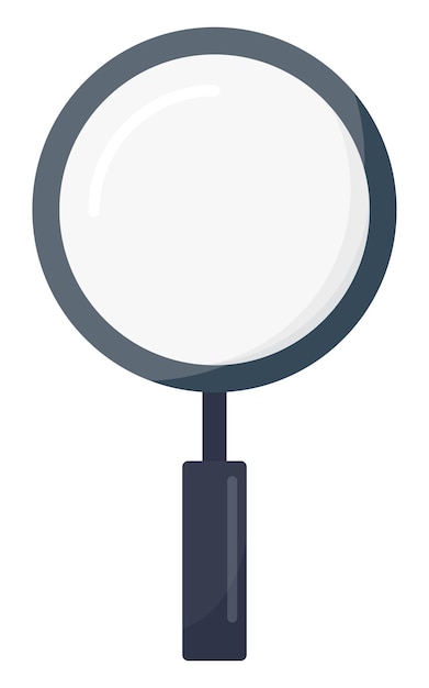 Icono plano de vidrio de ampliación