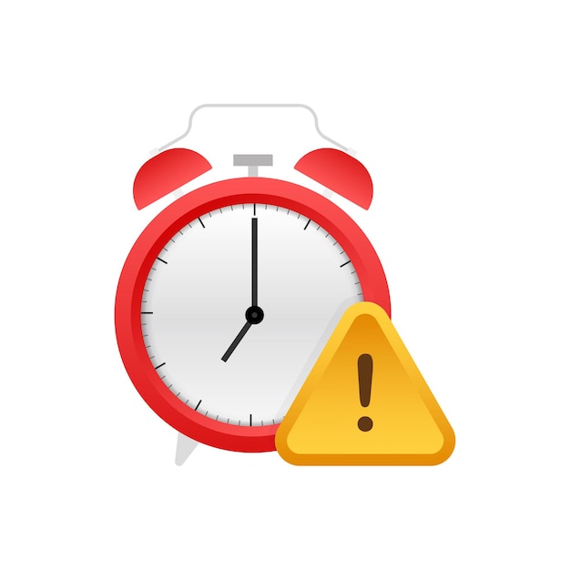 Icono plano vintage con alerta de alarma roja sobre fondo rojo de medio tono. Icono de campana de notificación