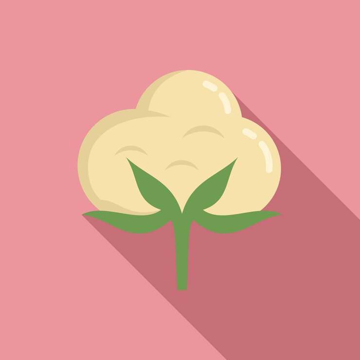 Vector icono de planta de algodón ilustración plana del icono de vector de planta de algodón para diseño web