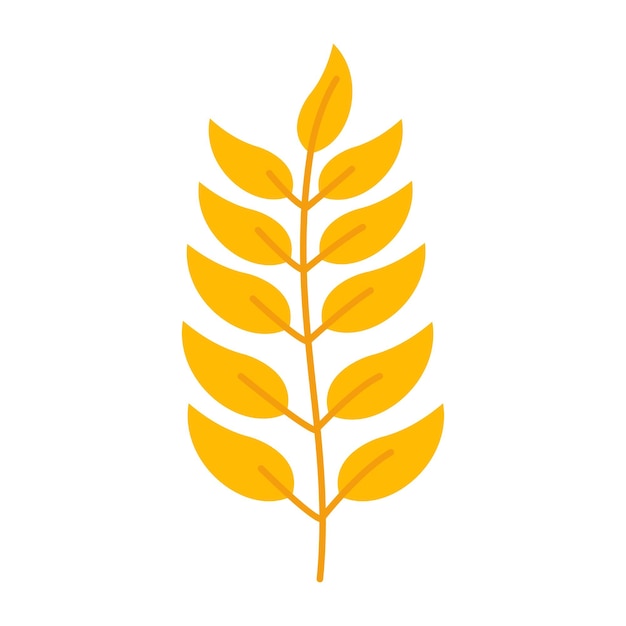 Icono de planta de caída de hoja de otoño de vector