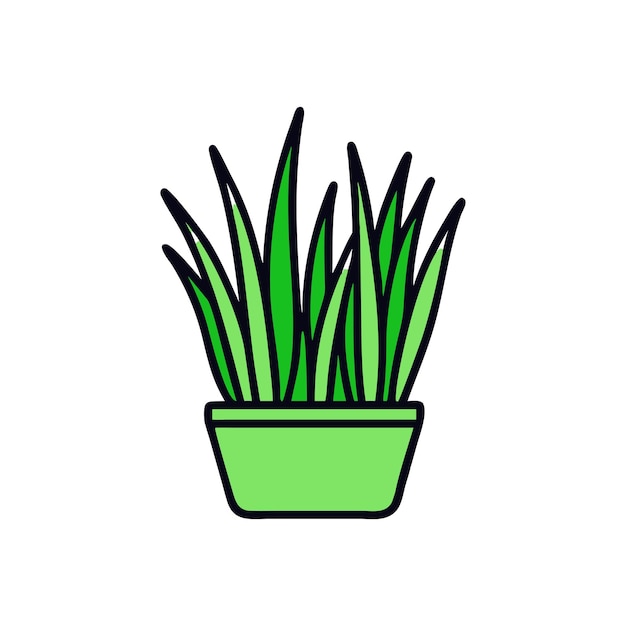 Icono de una planta de interior en una olla