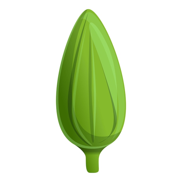 Icono de planta de maíz verde Caricatura de icono de vector de planta de maíz verde para diseño web aislado sobre fondo blanco