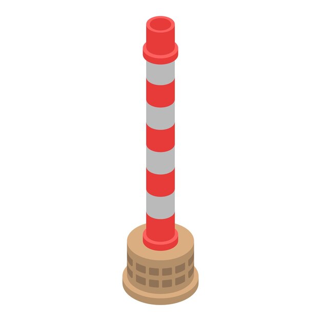 Icono de planta de refinería de petróleo Isométrico de icono de vector de planta de refinería de petróleo para diseño web aislado sobre fondo blanco