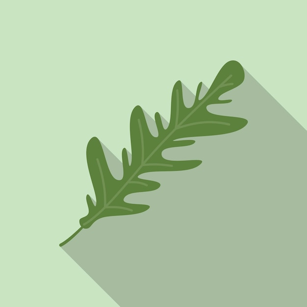Icono de planta de rúcula vector plano Ensalada de rúcula Hoja de espinaca